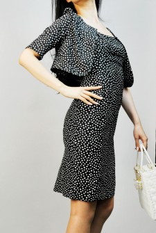 ワンピーススーツ 水玉柄 ボレロ<br />Dotted Dress & Bolero