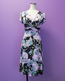 ワンピース プッチ柄<br />Crossover dress made of Parolari Emilio Pucci fabric