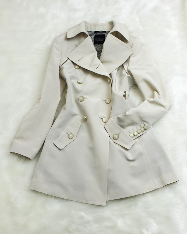 トレンチコート アイボリー<br />Ivory trench coat