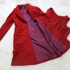 コート＆ワンピース 色鮮やかなレッド<br />Carmine red dress & coat