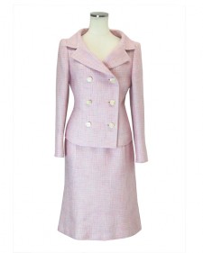 スカートスーツ ピンクツイード<br />Cameo Pink Tweed Skirt Suit