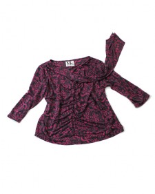 ブラウス ピンク×ブラック<br />Boysenberry Purple blouse