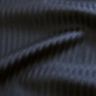 ネイビー ヘリンボーン・ストライプ（ブラック）/ Navy Herringbone Stripe(46615-2)