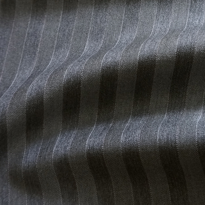 ライトグレーｘグレー ストライプ /  Light Gray Wool Mix Stripe  (46618-4)