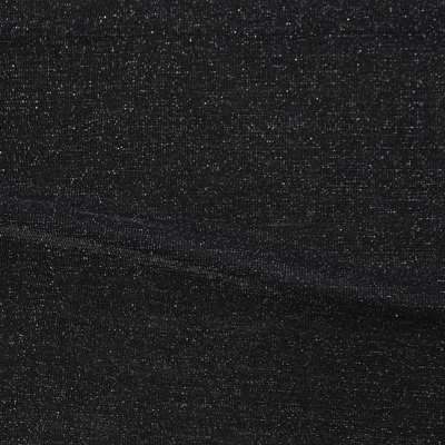 ブラック アルミグリッターラメ入り(KFG8034-AL-4) Black Fabric with Glitter Lame