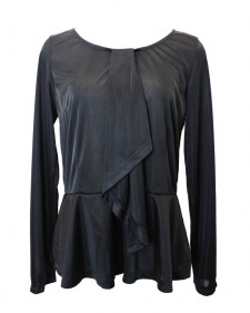 ペプラム フリルカットソー PAROLARI EMILIO PUCCI<br />Black Peplum Top made of PAROLARI EMILIO PUCCI fabric