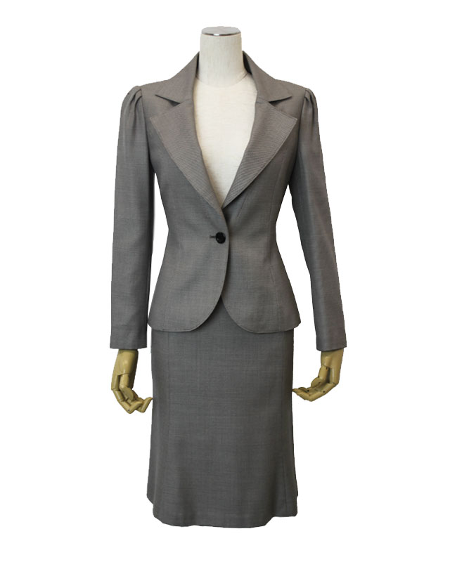 スカートスーツ グレードット<br />Gray Dotted Jacket & Skirt