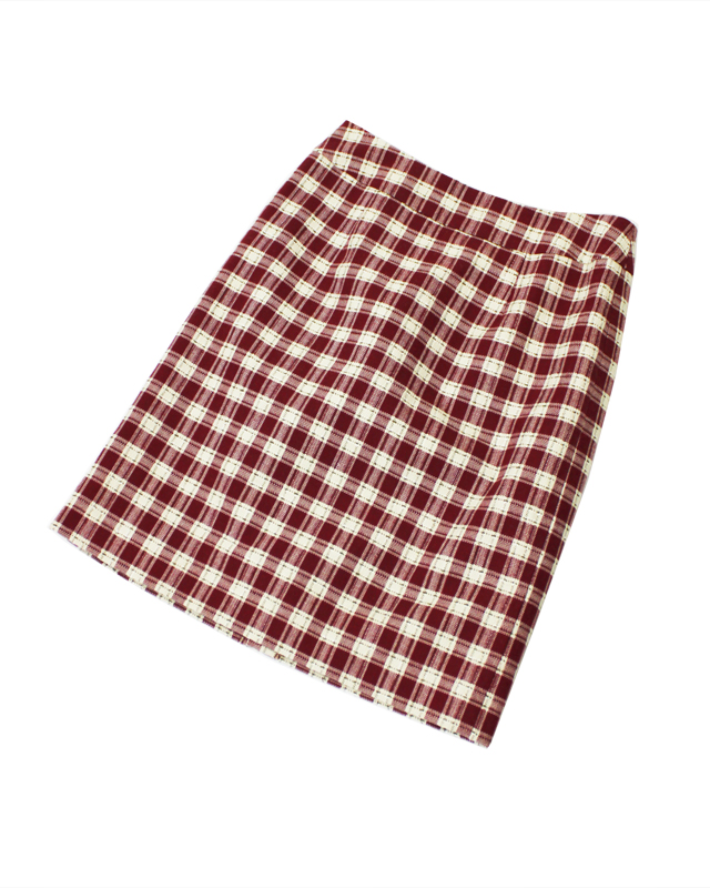 スカート ドビーチェック<br />Red Checked Skirt