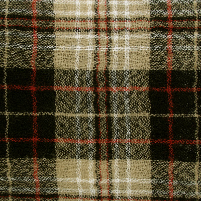 ウールガーゼチェック76065-13<br />Wool Gauze  BEIGE BASE TARTAN