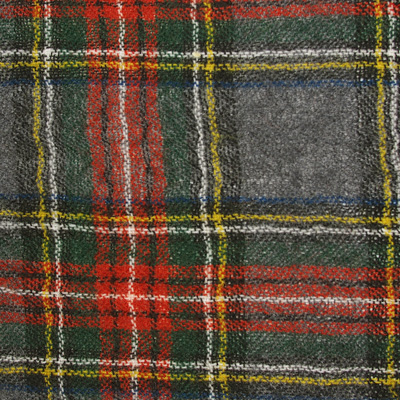 ウールガーゼチェック 76065-2 <br />Wool Gauze Tartan Check GRAY BASE TARTAN