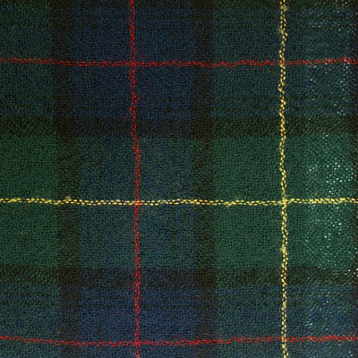 ウールガーゼチェック 76065-2 <br />Wool Gauze GREEN BASE TARTAN