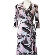 Abstract Women’s Multi Fit Wrap Dress