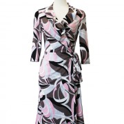 Abstract Women’s Multi Fit Wrap Dress Abstract Women’s Multi Fit Wrap Dress
