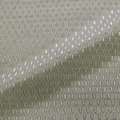 MON TRESOR ライトグレー シルク混オーバルドット　(9103-10)<br />Light Gray Silk Blend Fabric Oval Dots