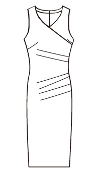 ワンピースウエストサイドタック(OP-10) / Draped Tank Dress