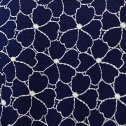 Navy Flower Print pattern(KKF7810-59-A)<br /> Fabric in  Floral Print Navy