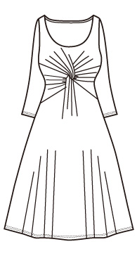 ウエストねじりワンピース（mcop-14）/Dress with twisted waist