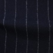 先染フラノ　ストライプ  ネイビー（76254-2）Navy Stripe, Yarn Dyed Twill Fabric