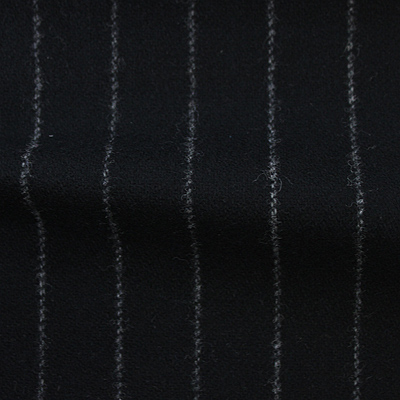 先染フラノ　ストライプ  ブラック（76254-3）Black Stripe, Yarn Dyed Twill Fabric
