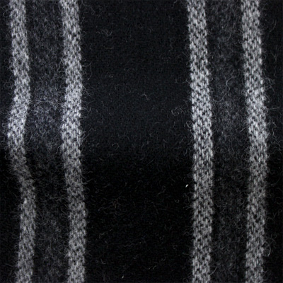 先染フラノ　ドビー・ストライプ  黒・グレー（76269-3）Black/Gray Stripe, Yarn Dyed Twill Fabric