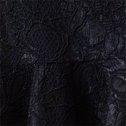 両耳スカララッセルレース デシンボンディング加工 (KBD8468) Black & Black Bonded Lace