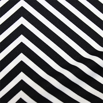 スムースストレッチニット　黒・白ストライプ（KKP3399-D#158B）Black＆White Smooth Stretch Knit, Stripes