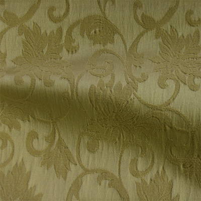 フローラル柄のストレッチ　ジャカート　ゴールドブラウン(KKF7312-4917-41) Stretch Jacquard Fabric, Gold Brown Floral