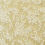 フローラル柄のストレッチ　ジャカート　ベージュ(KKF7312-4917-21) Stretch Jacquard Fabric, Beige Floral Pattern