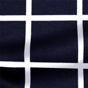 ストレッチサテンビンテージ　ネイビー・ホワイト　ウインドウーペン（KKP1908SY-D#SB-57A）Navy＆White Stretch Satin, Window Pane Print