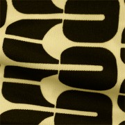 スムースストレッチニット　ベージュ・ブラック幾何柄 （KKP3398-35-C）Beige＆Black Geometric Print, Smooth Stretch Knit