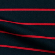 スムースストレッチニット　ブラック・レッドストライプ（KKP3399-71-16）Black＆Red Smooth Stretch Knit, Stripes