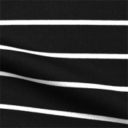 スムースストレッチニット　ブラック・ホワイトストライプ（KKP3399-71-C）Black＆White Smooth Stretch Knit, Stripes