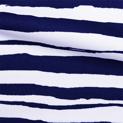 スムースストレッチニット　ホワイト・ネイビーストライプ（KKP3399-D#54A）White＆Navy Smooth Stretch Knit, Stripes