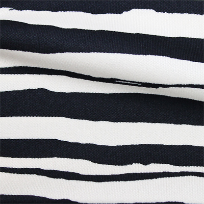 スムースストレッチニット　ブラック・ホワイトストライプ（KKP3399-D#54B）Black＆White Smooth Stretch Knit, Stripes
