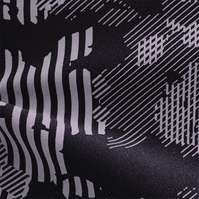 ハイテンションストレッチニット　ダークグレー・グレー幾何柄(KKF5200-28-GY) High Tension Stretch Knit, Dark Gray and Gray Geometric Print
