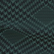 ハイテンションストレッチニット　ブラック・ブルーグレー千鳥格子柄(KKF5200-3-N) High Tension Stretch Knit, Black and Blue-Gray Houndstooth Pattern