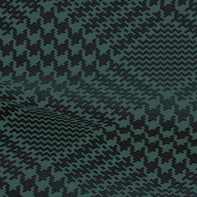 ハイテンションストレッチニット ブラック・ブルーグレー千鳥格子柄(KKF5200-3-N) High Tension Stretch Knit, Black and Blue-Gray Houndstooth Pattern ハイテンションストレッチニット ブラック・ブルーグレー千鳥格子柄(KKF5200-3-N) High Tension Stretch Knit, Black and Blue-Gray Houndstooth Pattern