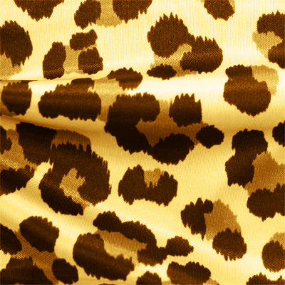 ブライトスムース ひょう柄 のストレッチ生地　ベージュ・ブラウン（KKP7272-78-A）Beige and Brown Leopard Print, Bright Smooth Stretch