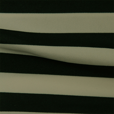 スムースストレッチニット　ブラック・グレーストライプ（KKP3399-70-NV）Black＆Gray Smooth Stretch Knit, Stripes