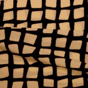 スムースストレッチニット　ブラック・ブラウン幾何柄 （KKP2100-90-N）Black＆Brown Geometric Print, Smooth Stretch Knit