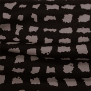 スムースストレッチニット　ブラック・グレー幾何柄 （KKP3397-58-18-GY）Black＆Gray Geometric Print, Smooth Stretch Knit