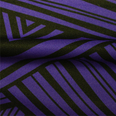 スムースストレッチニット　ブルー・ブラック幾何柄プリント （KKP3399-87-ＢＵ）Black＆Ｂｌｕｅ Geometric Print, Smooth Stretch Knit