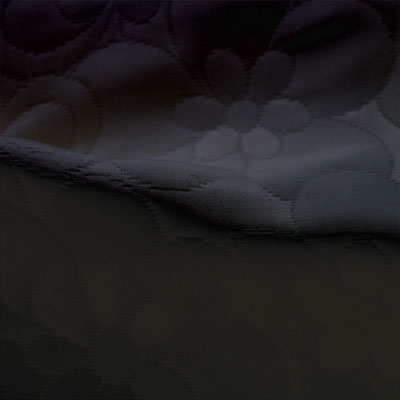 風通マットジャカート　ブラック(KKF1536-58-20) Matted Jacquard Fabric, Black