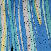 PAROLARI EMILIO PUCCIエミリオプッチシルク生地幾何学模様ブルー×ドット/100% Silk, Geometric Print, Blue×Dots