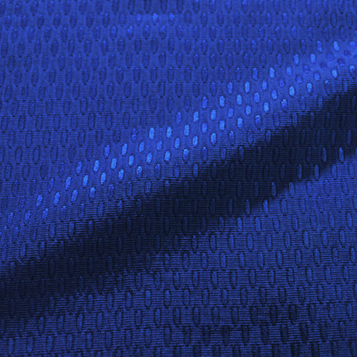 MON TRESOR ブルー シルク混オーバルドット　(9103-13)<br />Blue Silk Blend Fabric Oval Dots