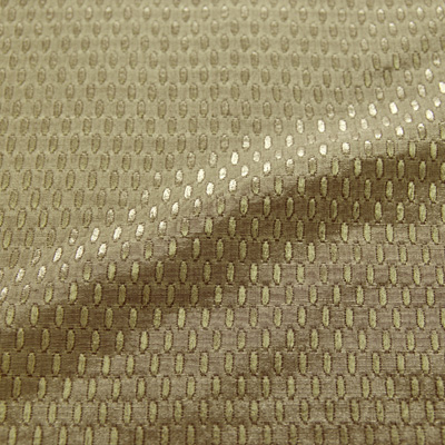 MON TRESOR グレーベージュ シルク混オーバルドット　(9103-19)<br />Gray-Beige Silk Blend Fabric Oval Dots