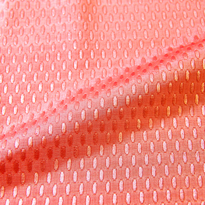 MON TRESOR ピンク シルク混オーバルドット　(9103-2）<br />Pink Silk Blend Fabric Oval Dots