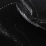 シルクベルベットベロア/ナチュラルブラック（13191-20）Stretch Silk Velour, Black
