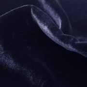 シルクベルベットベロア/ダークネイビー（13191-4） Stretch Silk Velour, Dark Navy