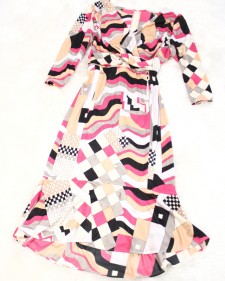 プッチ柄ロングスリーブドレス<br />Pucci pattern long sleeves dress